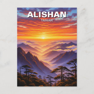 Alishan Taiwan Sunrise Vykort