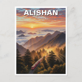 Alishan Taiwan Travel Vykort
