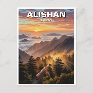 Alishan Taiwan Travel Vykort