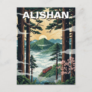 Alishan Taiwan Travel Vykort