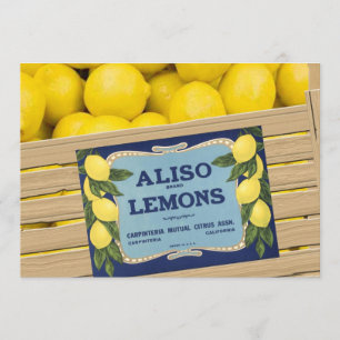 Aliso citroner i en låda inbjudningar