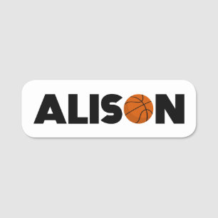 Alison Basketball Namn bricka Namnbricka