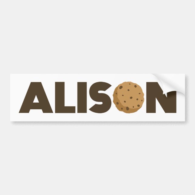 Alison cookie bildekal (Framsidan)