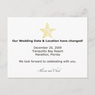 Alison- datumändring meddelande vykort