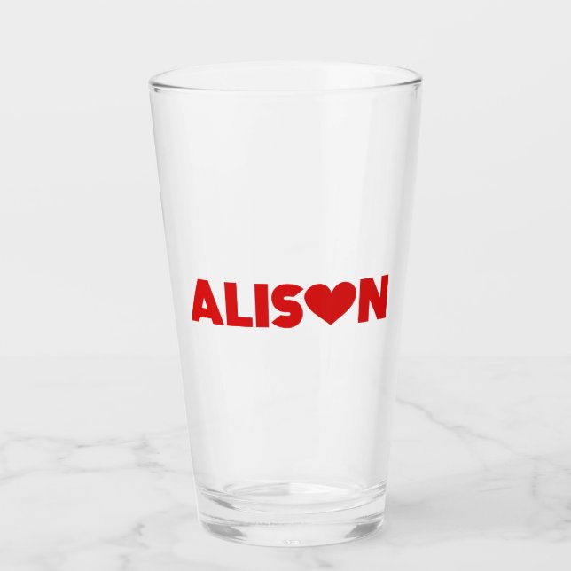 Alison Kärlek Glaskopp (Framsida)