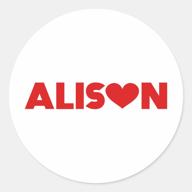 Alison Kärlek Runt Klistermärke (Framsida)