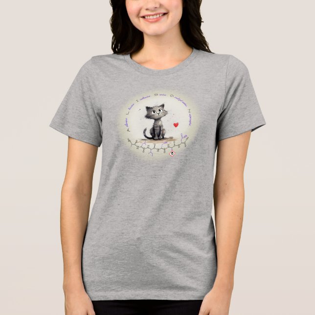 ALISON peptide - cat 2, custom text Tri-Blend Shir T Shirt (Framsida)