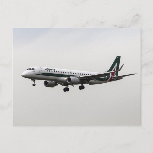 Alitalia Embraer 190 Vykort (Framsida)