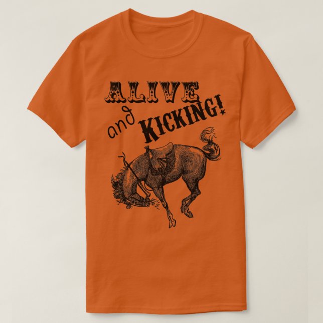 Alive och Kicking Horse T Shirt (Design framsida)