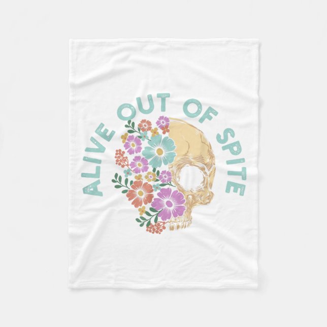 Alive Out Of Ste Skull Quote  Fleecefilt (Framsidan)