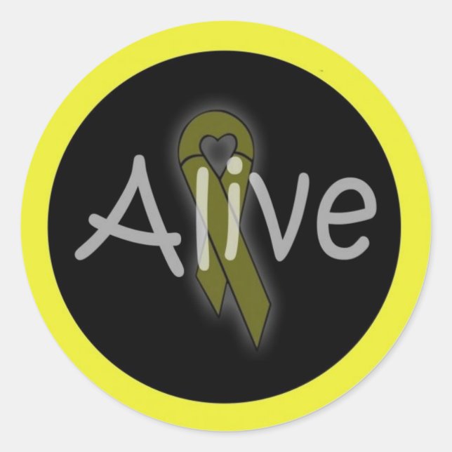 alivesticker runt klistermärke (Framsida)