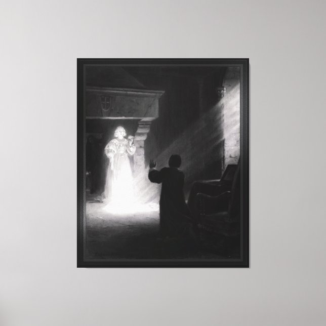 Alix Apparaissant Au Masque av Tony Robert-Fleury Canvastryck (Framsida)