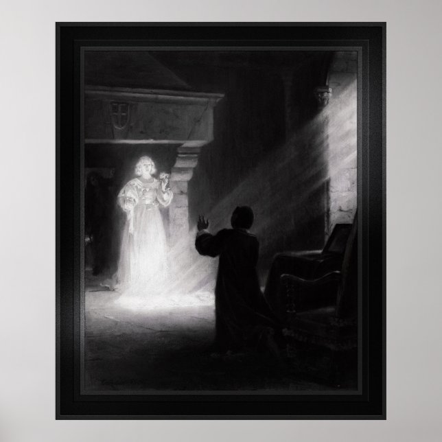 Alix Apparaissant Au Masque av Tony Robert-Fleury Poster (Framsidan)