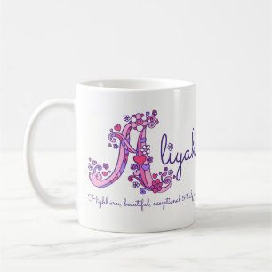Aliyah känd menande dekorativ A monogrammugg Kaffemugg