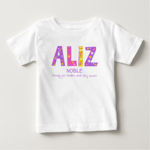 Aliz namn betyder rosa lila Blomstjärna T Shirt