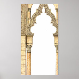 Aljaferia. Islamiska palatset. Archer. Zaragoza Poster