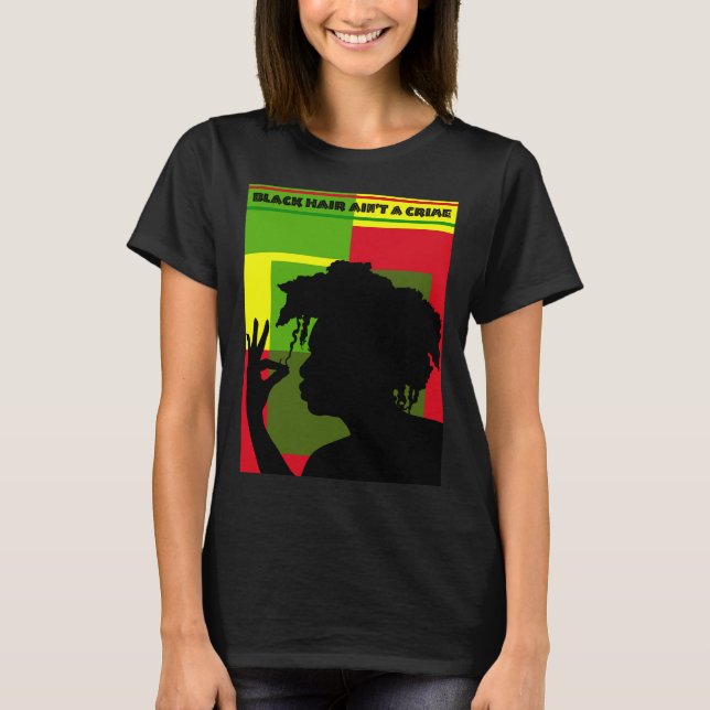 ALKEBULAN - BLACK HAIR ÄR INTE ETT BROMSAVTAL V3 F T SHIRT (Framsida)