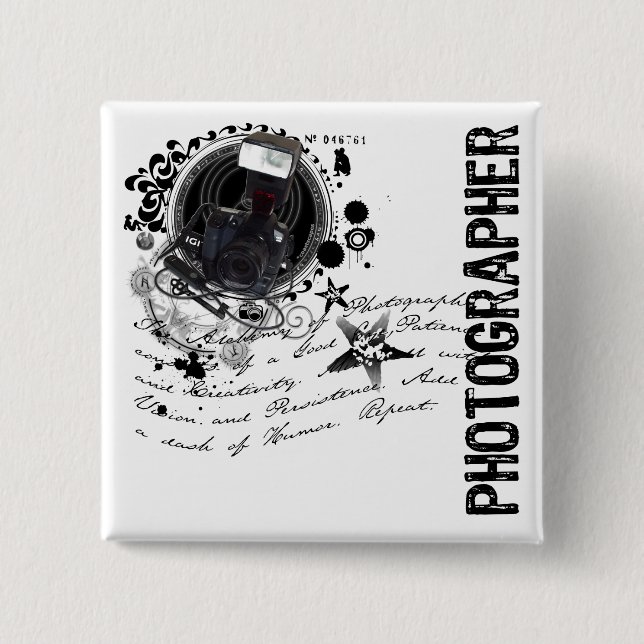 Alkemi av fotografi (fotografen) knapp (Framsida)