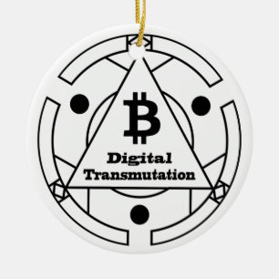 Alkemi för digital transmutation julgransprydnad keramik
