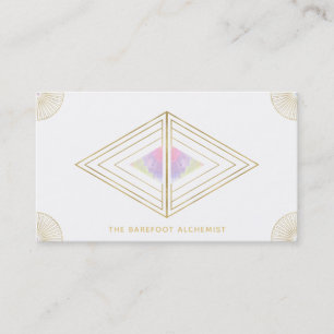 Alkemi för geometri *~*Boho för guld- trianglar Visitkort