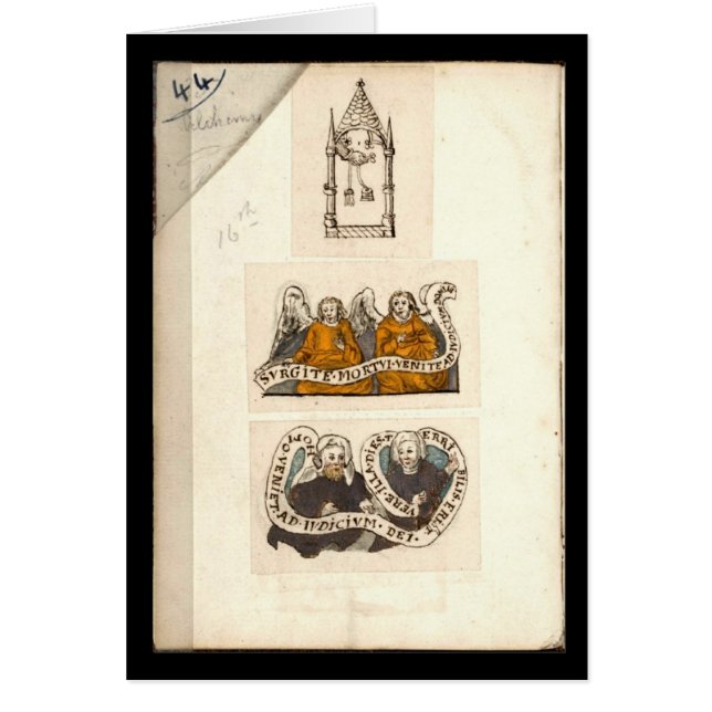 Alkemianteckningsboken av Johann Grasshoff 1620 Hälsningskort (Framsidan)