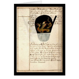 Alkemianteckningsboken av Johann Grasshoff 1620 Hälsningskort