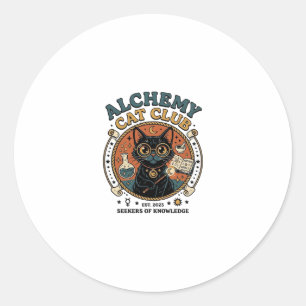 Alkemisk Katt Kattälskare Present - Alchemy Cat Cl Runt Klistermärke