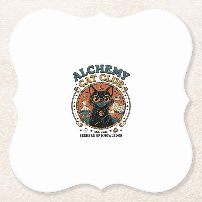 Alkemisk Katt Kattälskare Present - Alchemy Cat Cl Underlägg Papper (Framsida)