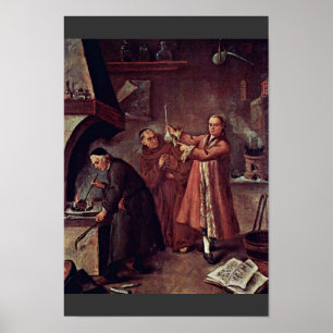 Alkemisten av Longhi Pietro (bäst kvalitets-) Poster