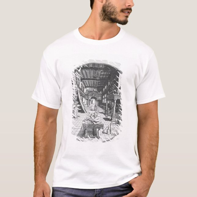 Alkemisten i hans laboratorium, från 'Amphitheatr Tee (Framsida)