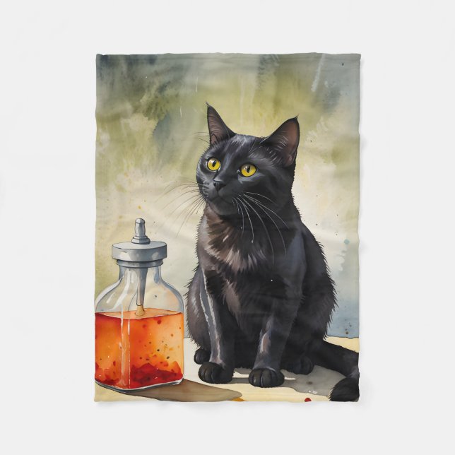 Alkemistens katt fleecefilt (Framsidan)