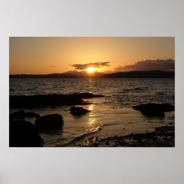 Alki Beach, Sunset Poster (Framsidan)