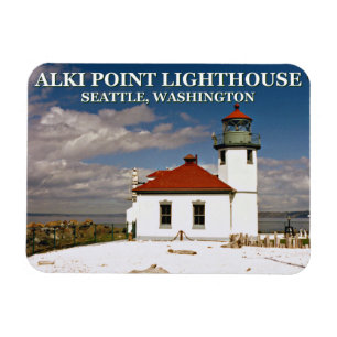 Alki Point fyr, Seattle Washington Magnet