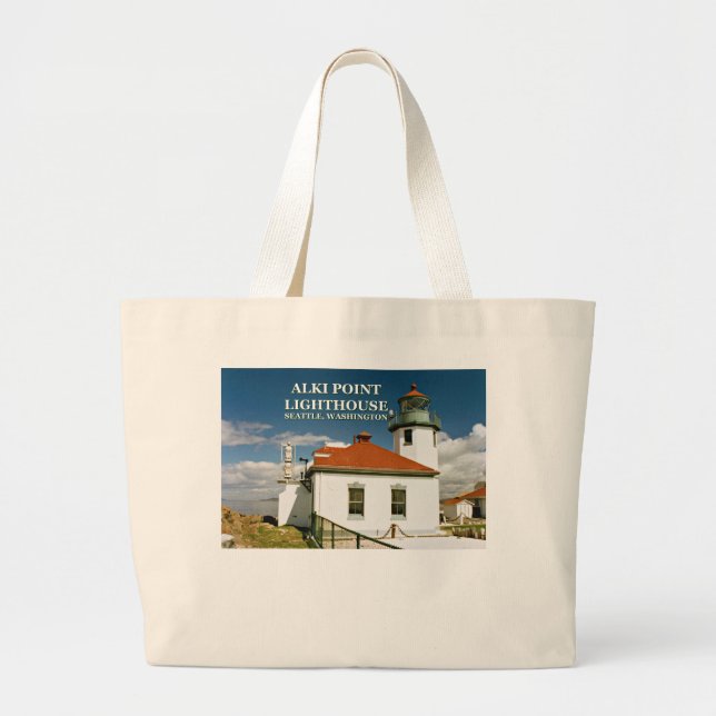 Alki Point Lighthouse, Seattle Washington Jumbo Tygkasse (Framsidan)