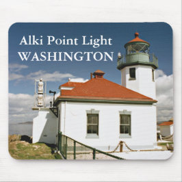 Alki Point Lighthouse, Seattle Washington Mousepad Musmatta