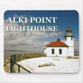 Alki Point Lighthouse, Seattle Washington Mousepad Musmatta