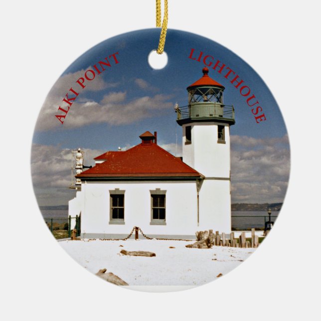 Alki Point Lighthouse, Washington Ornament (Framsidan)