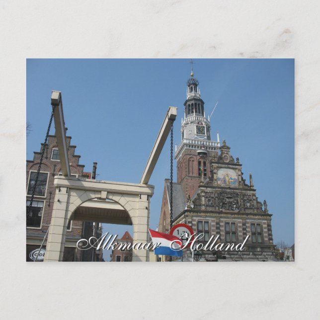 Alkmaar Waag (viktningsenheten) Holland Postcard Vykort (Framsida)