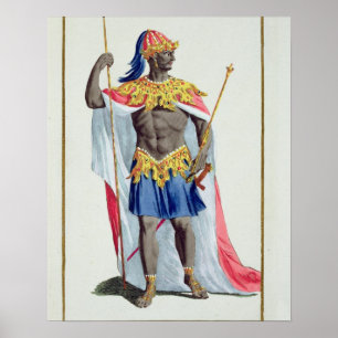 Alkmey, Guineas Kung från Receuil des Estampes Poster