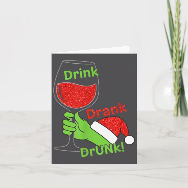 Alkohol &amp; Svansar Dricka Drack Drucken! Rolig  Kort (Framsida)