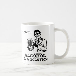 Alkohol är en lösning i Retro kemi Kaffemugg