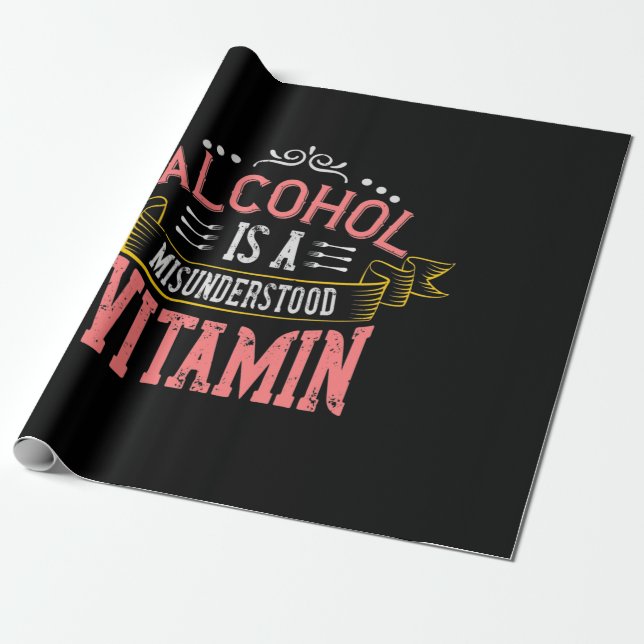 Alkohol är ett missförstått vitamin presentpapper (Utrullad)