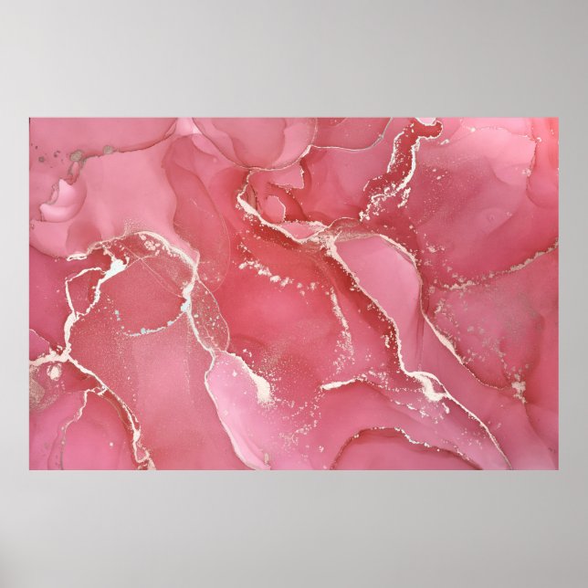 Alkohol bläck färg är genomskinligt. Abstrakt mult Poster (Framsidan)