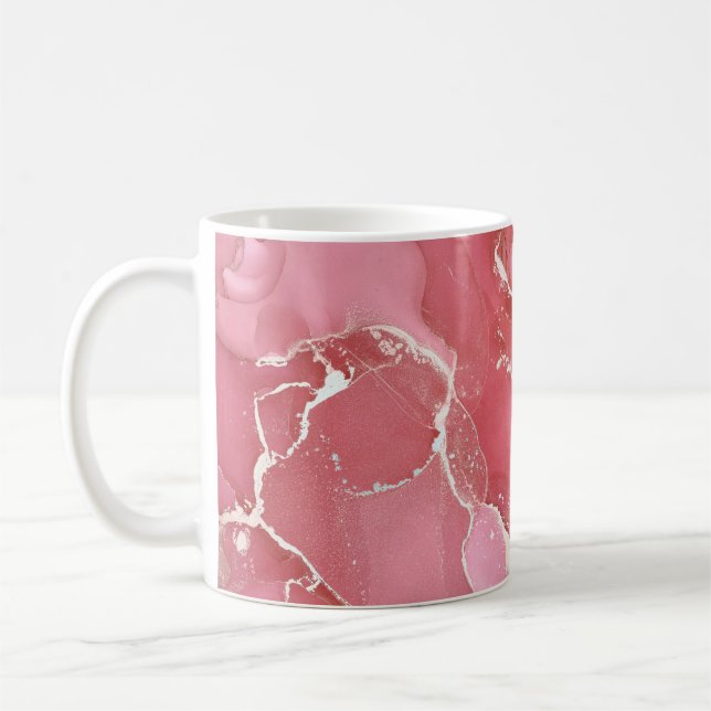 Alkohol bläck färg översatt. Abstrakt multicolo Kaffemugg (Vänster)