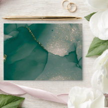 Alkohol Bläck Grönt Glitter Chic  Kuvert