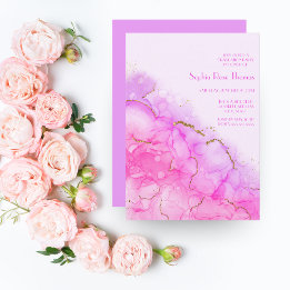 Alkohol Bläck Guld Glitter Elegant Studenten Inbjudningar