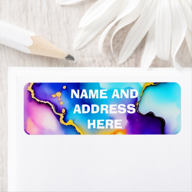 Alkohol bläck mönster returetiketter returadress etikett (Insitu)