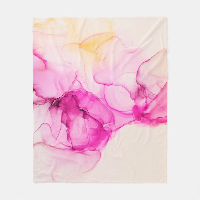 Alkohol bläck Sea struktur. Contemporary konst. Fleecefilt (Framsidan)