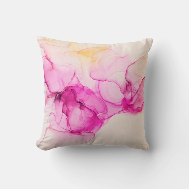 Alkohol bläck Sea struktur. Contemporary konst. Kudde (Framsida)