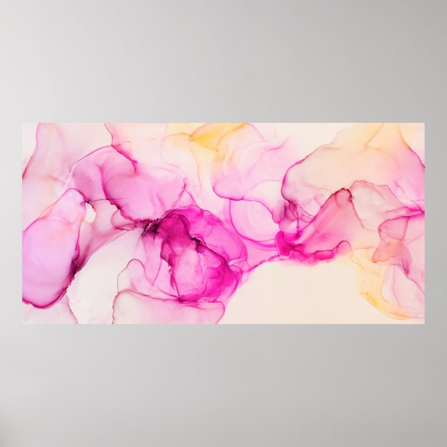 Alkohol bläck Sea struktur. Contemporary konst. Poster (Framsidan)